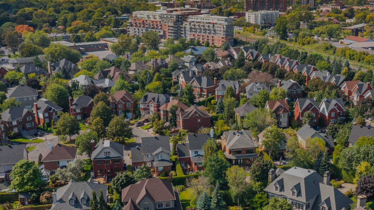 Vue aérienne de la Rive-Sud de Montréal